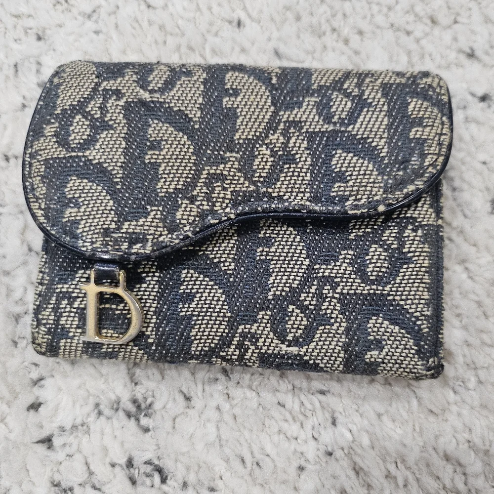 Christian Dior Oblique Saddle Accordian Style Wallet